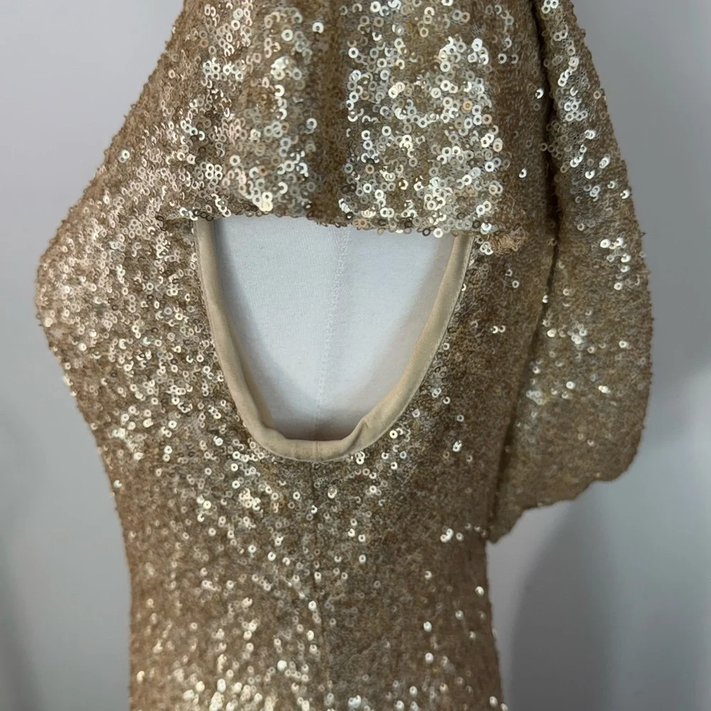 Gold Sequin Evening Gown - Picture 12 of 14